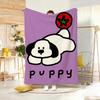 Cartoon style C-Cartoon Cute Animals Throw Lightweight 240g Flannel Blanket Soft Skin-friendly for Summer Cooling