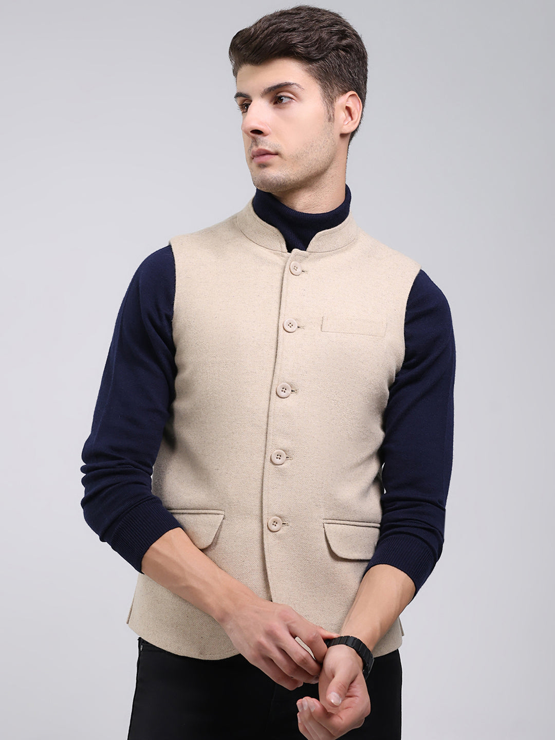 Monte Carlo Men Regular Fit Beige Jacket XL
