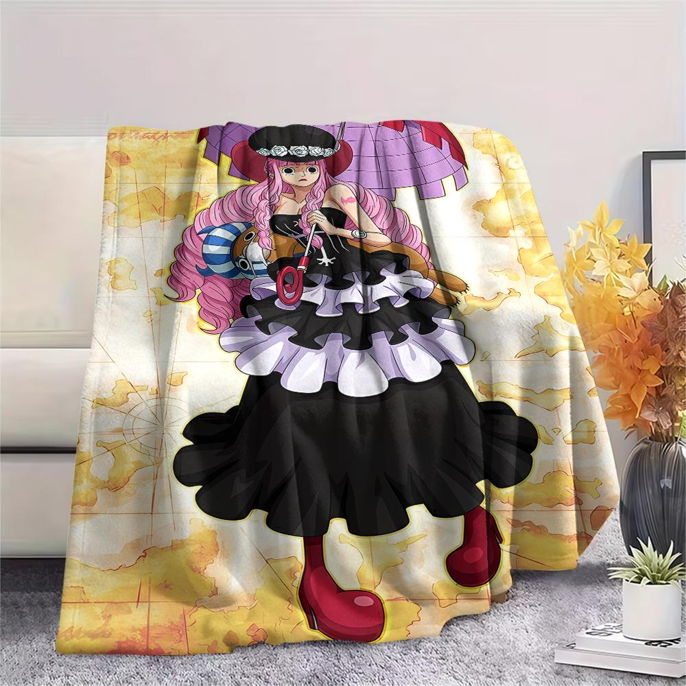 One Piece Character Print Flannel Blanket,High Quality Comfortable for All Seasons,Home Decor,Warmth and Comfort,Perfect for Christmas Gifts