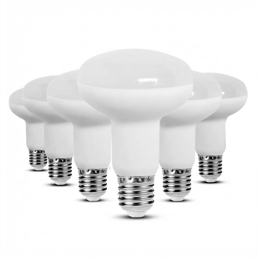 6 Adet R63 E27 LED Spot Ampul 9W AC 85-220V Titreşimsiz Reflektör Lamba İç Mekan Ev Tavan Aydınlatması İçin