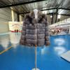 Womens 2026 Fall Winter Faux Mink Fur Mid-Length Coat Loose Warm Street Style Outerwear