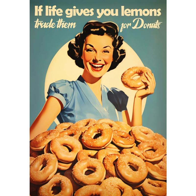 

Ретро Кухня Мультяшный Постер Винтажная Еда Юмористическое Настенное Искусство Холст Картина для Современных Кухонь Украшение Столовой Домашний Подарок 21cm×30cm NoFrame