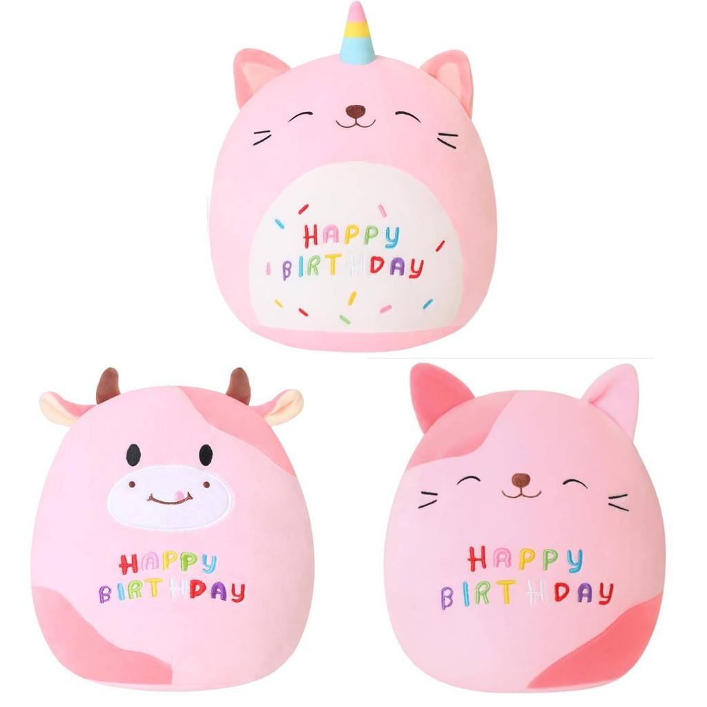 Cat Birthday Squishmallows Cow Unicorn Plush Toy Cute Doll Cartoon Kids Gift