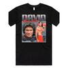 Suitable for David Hasselhoff Tribute T-Shirt - Vintage Knight Rider Tee with Iconic KITT & Hoff Print, Crew Neck Casual Shirt, Perfect Boyfriend