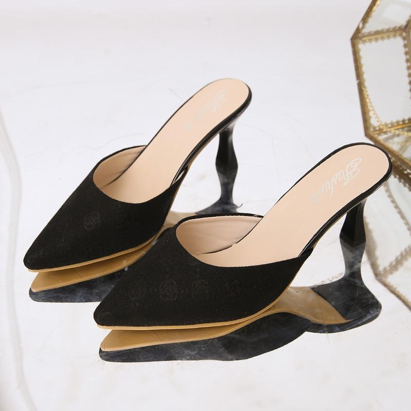 Fashion 2024 New Fashion Women's Bow Sexy Slippers Summer Slippers Women's Elegant Sexy Dresses Embroidered High Heel Sandals