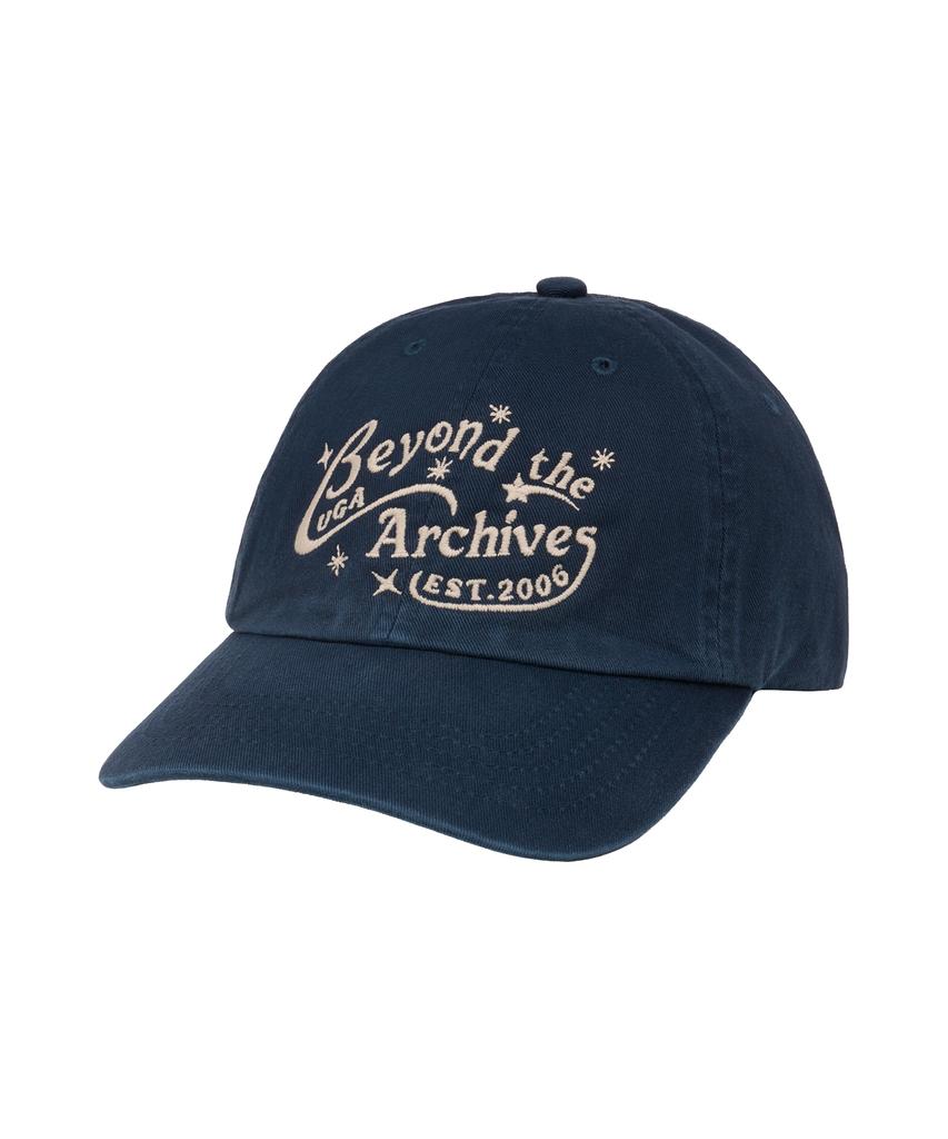 Yunibeoseugameonteu Universe Lettering Washed Ball Cap_Navy