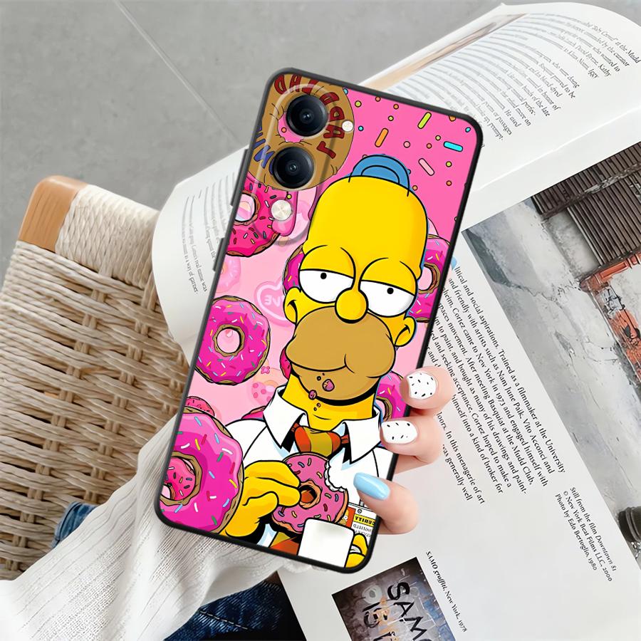 Phone Cover Case for Vivo Y19 Y02 Y11 Y27 Y30 Y20 Y21 Y12 Y15S Y31 Y36 Y33S Y35 Y16 Y17 Y22 S-simpsons Donut