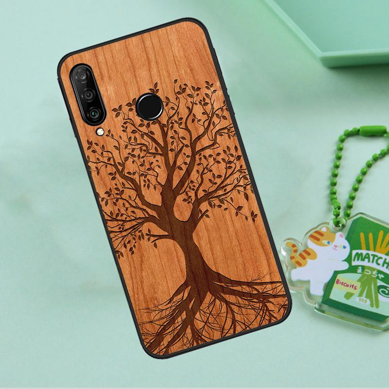 

Tree Flower Bamboo Wood For Huawei Nova 12i 12s 7i 8i 11i 9 10 SE Y90 Y60 Y70 Y72 Y61 Y91 P30 P40 Lite P60 Pro Case Huawei Nova 11
