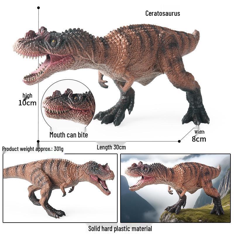 Children's Dinosaur Toy Set: King Kong, Tyrannosaurus Rex, Aurochs, Pachycephalosaurus, Spinosaurus, Therizinosaurus Model.