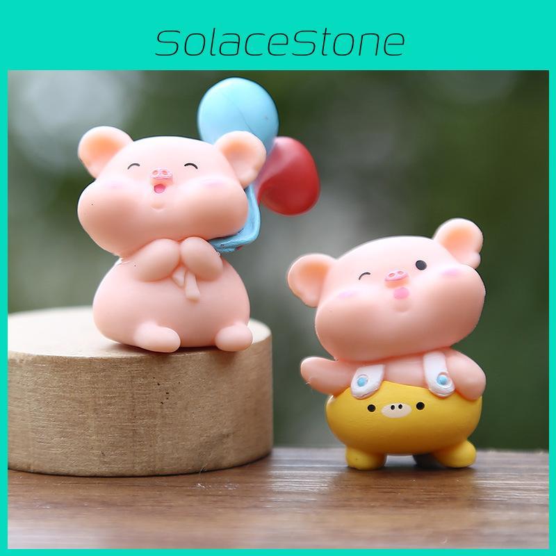 Moon Pig Pvc Collectible Figurine Toy For Home Office Decor And Kids Play