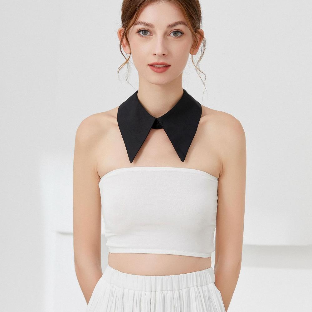 Black pointed collar, fake collar, women's versatile fake collar, spring and autumn multi-functional decoration with fake clothe
