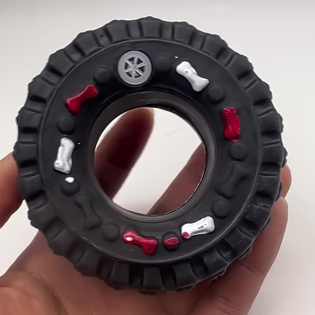Squeaky Tire Dog Toy, Interactive Simulation Pet Toy for Chewing and
