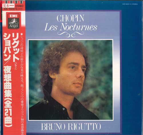 

LP Record BRUNO RIGUTTO - Chopin: Nocturnes (21 songs in tota EAC6021213PROMO EMI ANGEL Japan Obi Classical Used