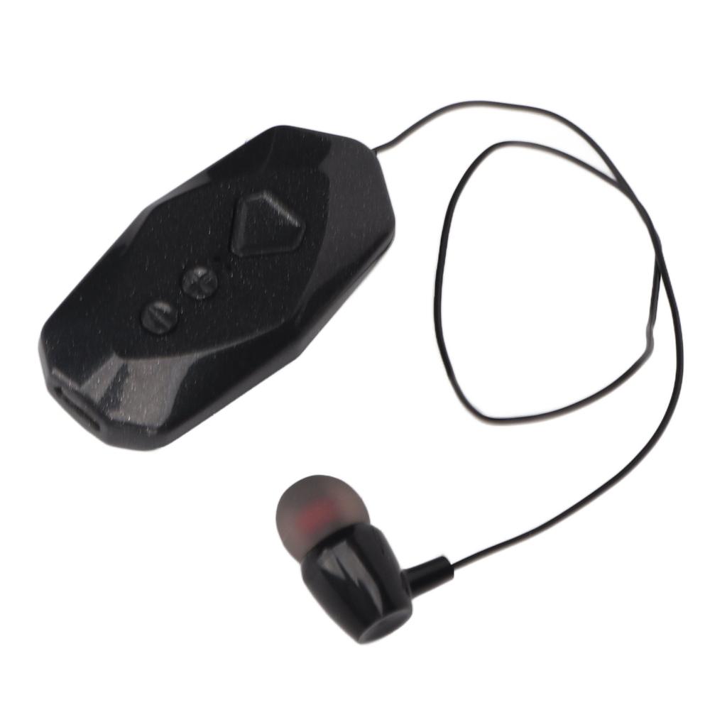 Clip On Wireless Earpiece Single Ear Long Battery Life Power Display Collar Clip Bluetooth Headsets