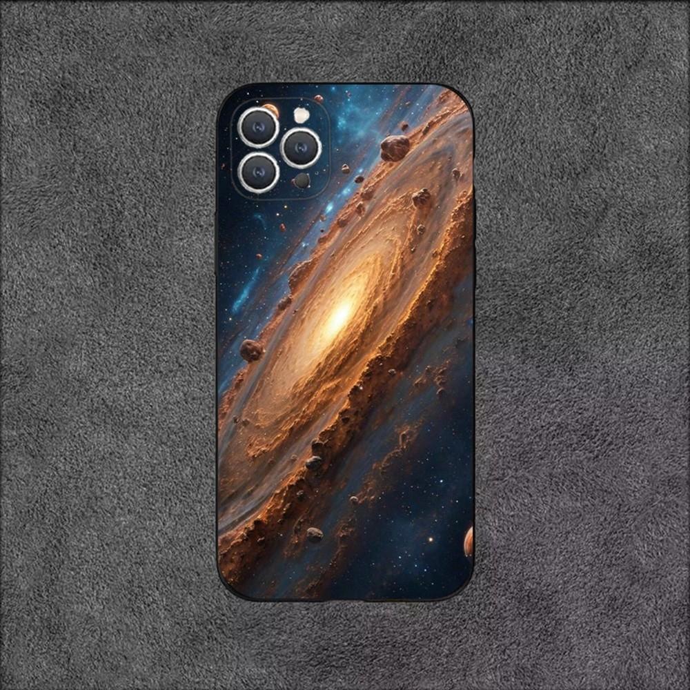 Pouzdro na telefon Vesmír pro Galaxii Vesmír pro iPhone 16,15,14,13,12,11,Plus,Pro Max,XS,X,XR,SE,Mini,8,7 Měkké silikonové černé krytí