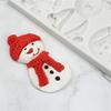 Christmas Santa Silicone Mold Reindeer Shape Baking Tools Handmade Snowman Cake Casting Mould for Baking Enthusiast