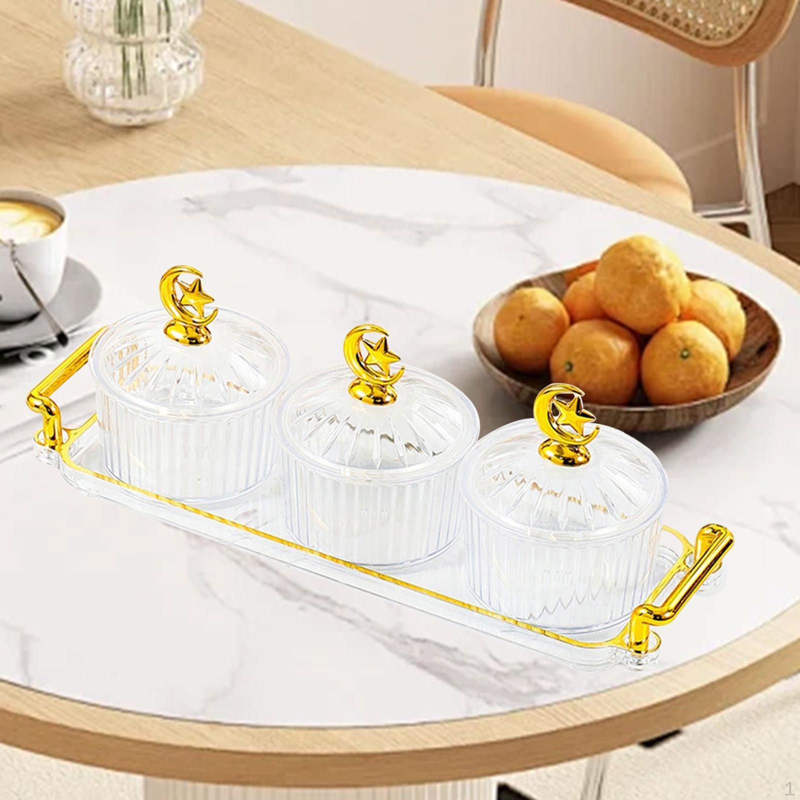 

Сервировочное блюдо для закусок с орехами и конфетами в столовой clear 3 grid