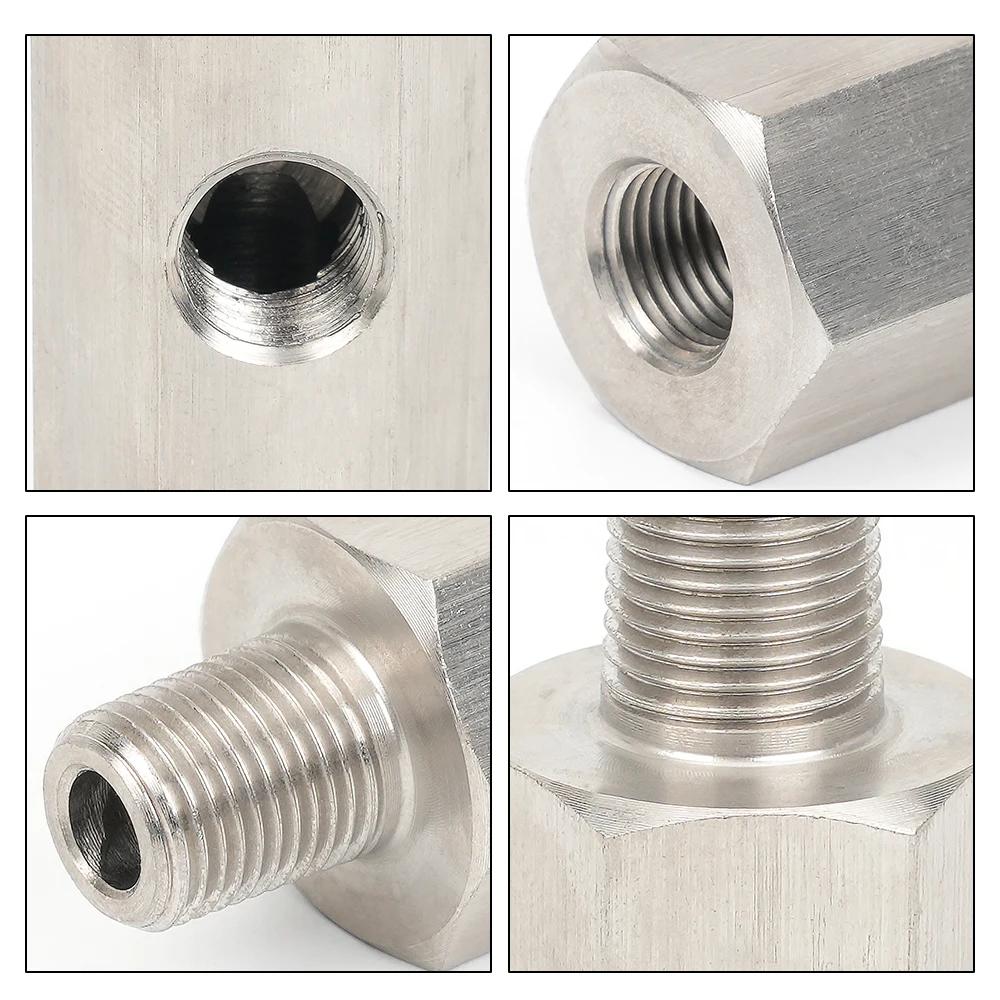 Neuer Seitenloch-Öldruckschalter-Stecker 1/8 NPT Buchse auf 1/4NPT 1/8NPT 1/8BSPT M10 M12 M14*1.5 Zuleitungsleitung Messgerät T-Stück Adapter
