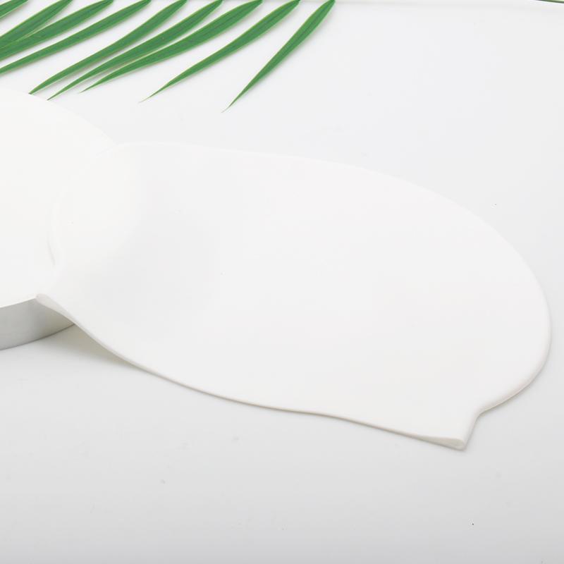 Customize Printing Funny Logo Ear Protection Silicone Swimming Caps for Men