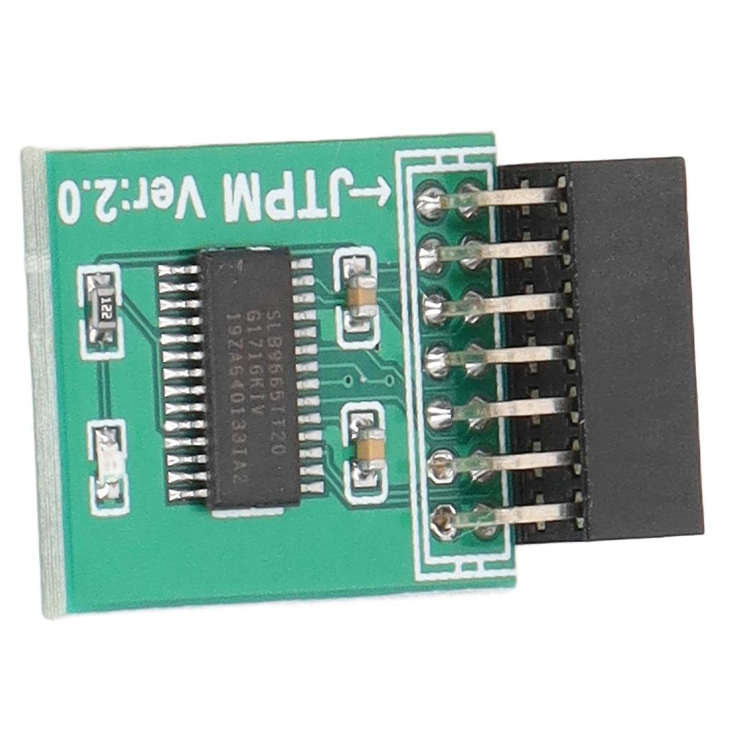 TPM 2.0 Module Strong Encryption 14 Pin LPC Interface TPM Module Board for Win11 Green 14 Pin TPM2.0 Module