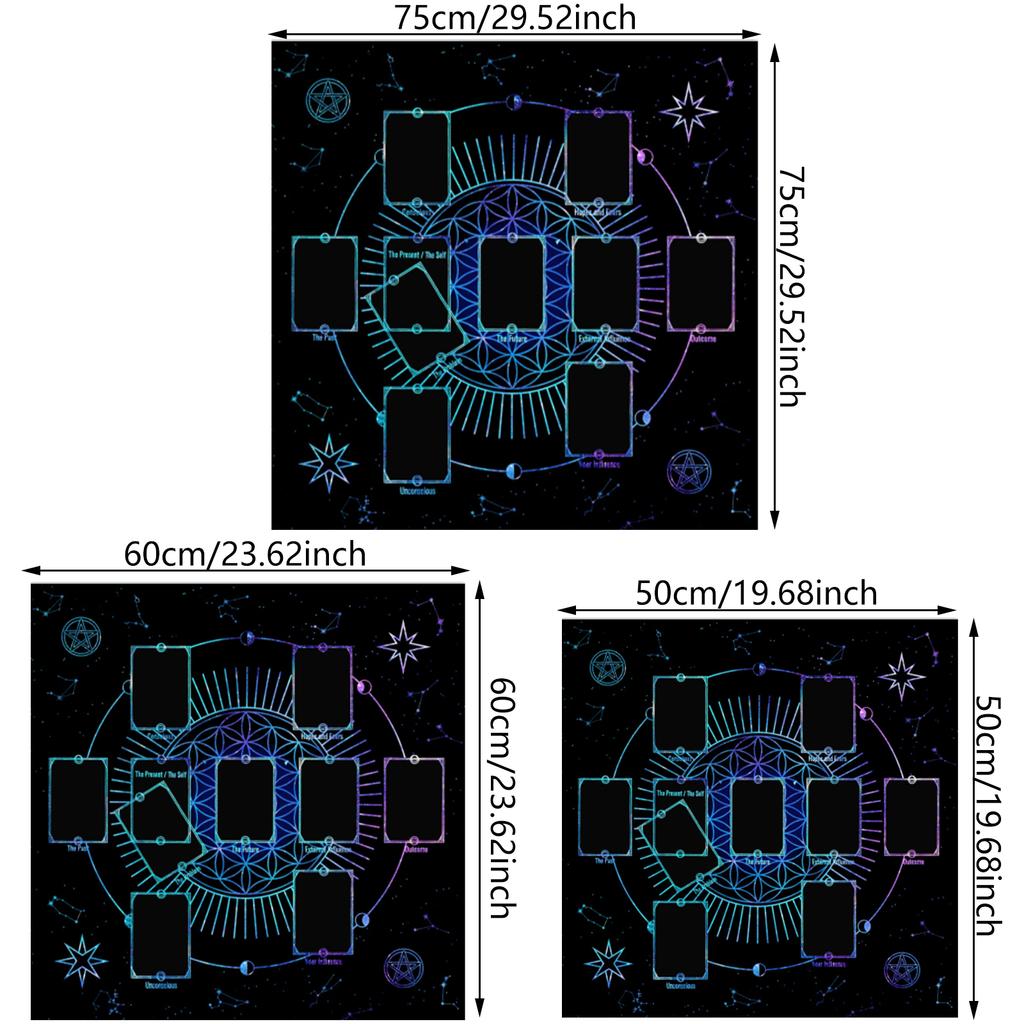 Multifunctional Tarots Card Table Cover Altars Decorations Tarots Tablecloth Pendulum Divinations Altars Table Cloth