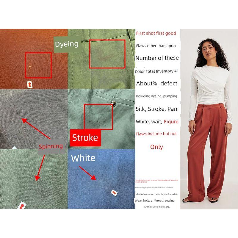 Foreign Trade Original Order NA-K * D Pleat Lightweight Stretch High Waist Suit Pants Drape Loose Casual Wide Leg Pants 1461c2