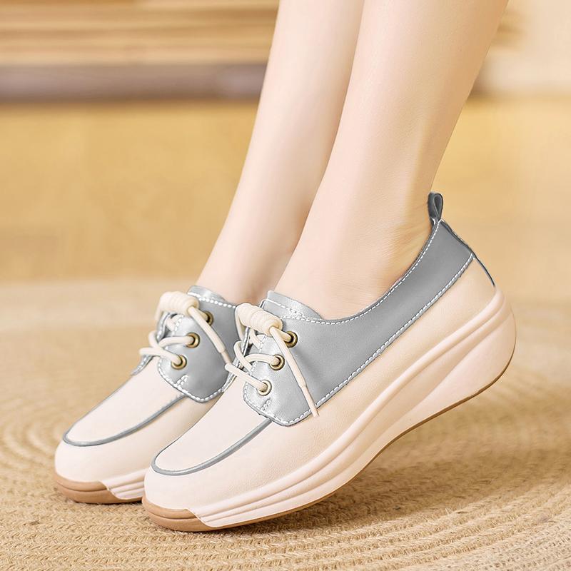 

Женские мокасины на платформе, повседневные, элегантные, студенческие, черные кожаные кроссовки для девочек, больших размеров EU: 44 серебряный