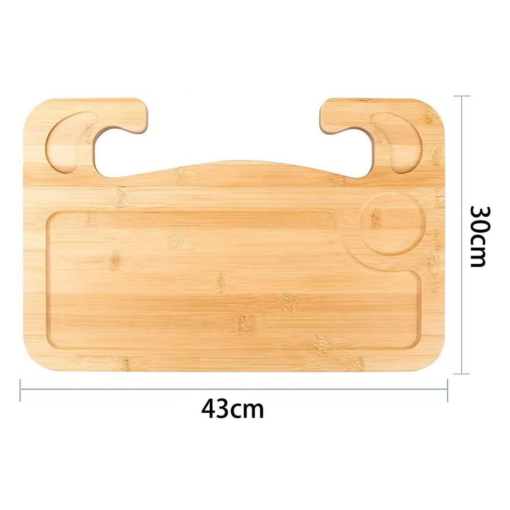 Quitoka Bamboo Car Steering Wheel Table Tray Desk (Made of Bamboo (43cm*30cm*1.5cm))