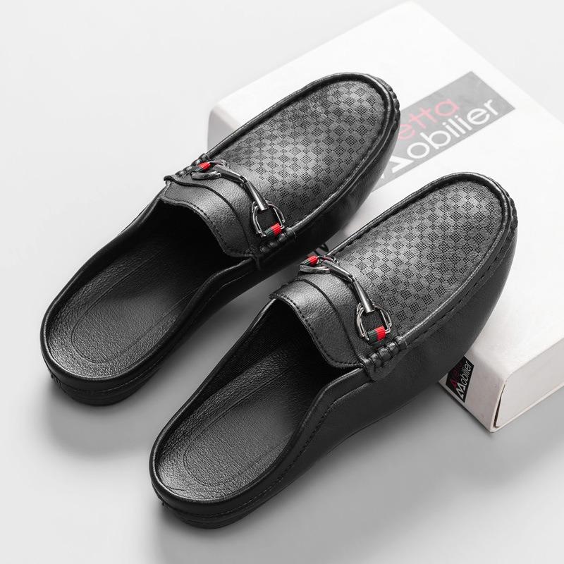 Business and leisure half-drag Doudou shoes men's new one-pedal lazy single shoes