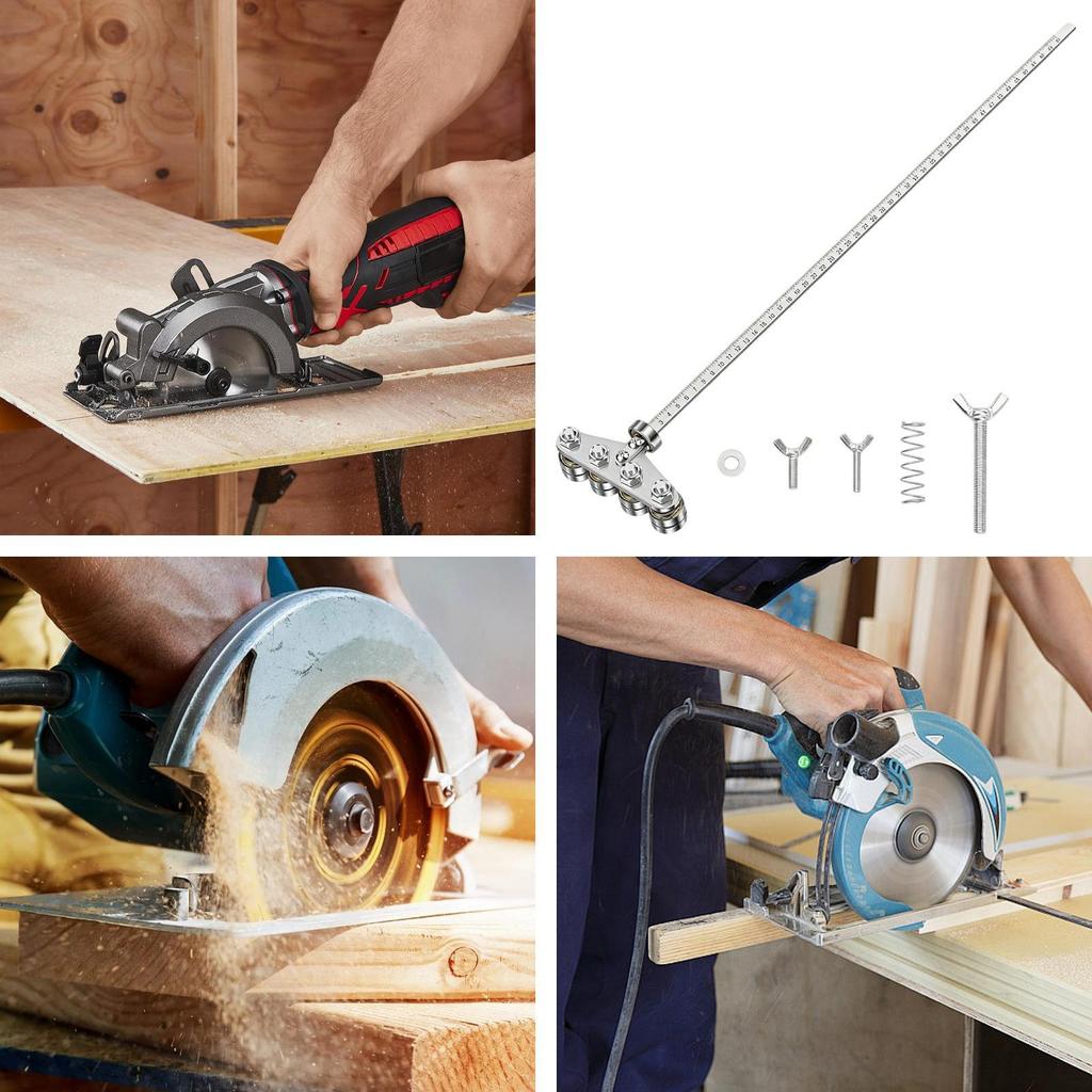 Wood cutting positioning calipers Adjustable Measurement Guide Rail Furniture Circular Saws ruler cutting guide for woodworker