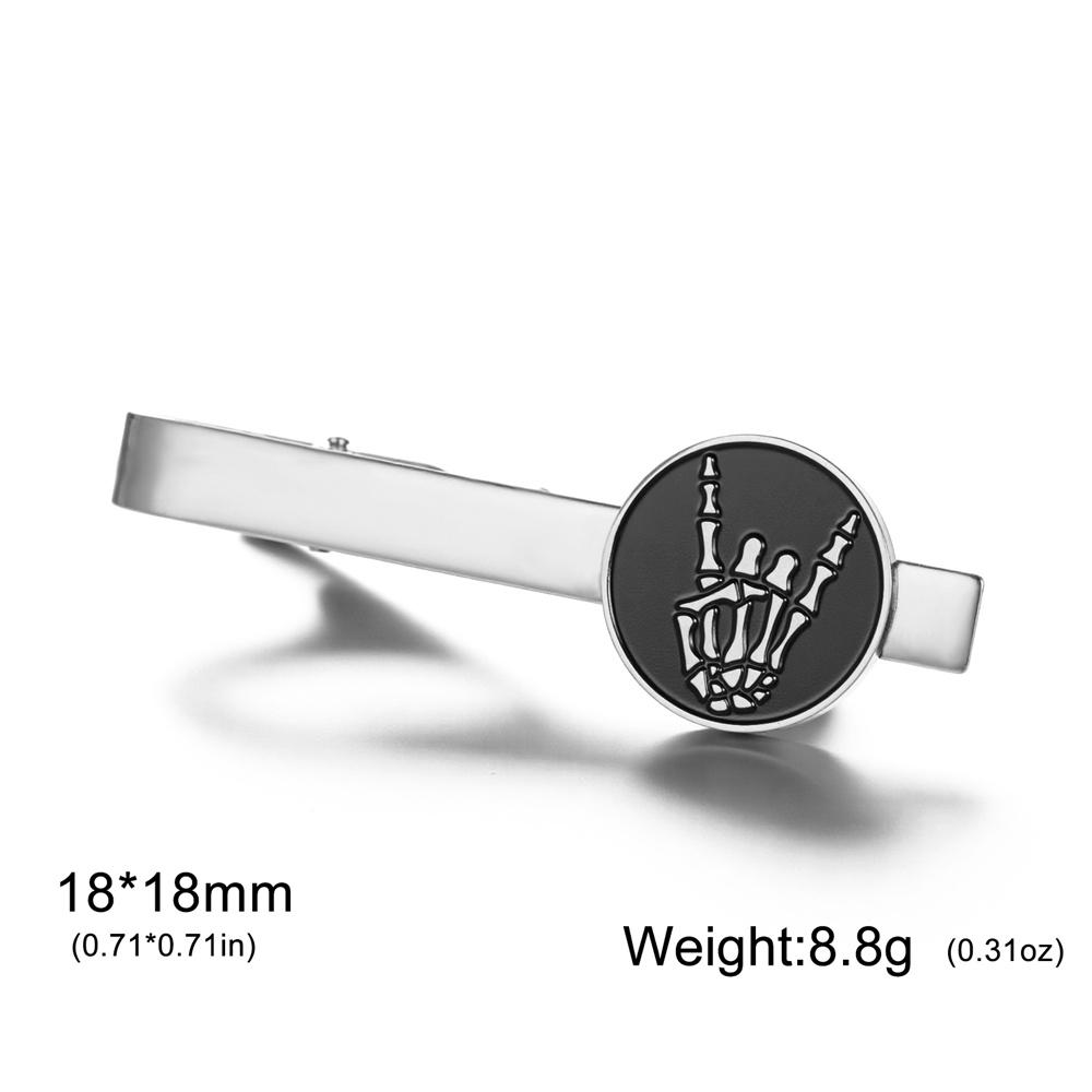 

My Shape Skull Fingers Cufflinks Tie Clip Set Hip Hop Punk Skeleton Hand Cuff Links for Men Shirt Party Stainless Steel Jewelry