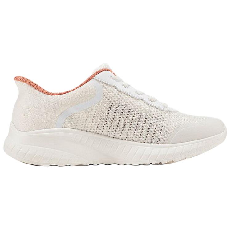 Skechers Bobs Squad Chaos Comfortable Versatile Low-Top Casual Running Shoes Women Sneaker Off-White 117639-WHT