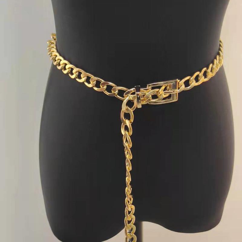 Punk Chain Belt Chain Women's Fashionable Versatile Metal Belt with Skirt Sexy European and American Ins Style Belt
