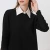Chiffon PU Leather Fake Collar Korean Style Sweater False Collar DIY Detachable Shirt Colar  Lady