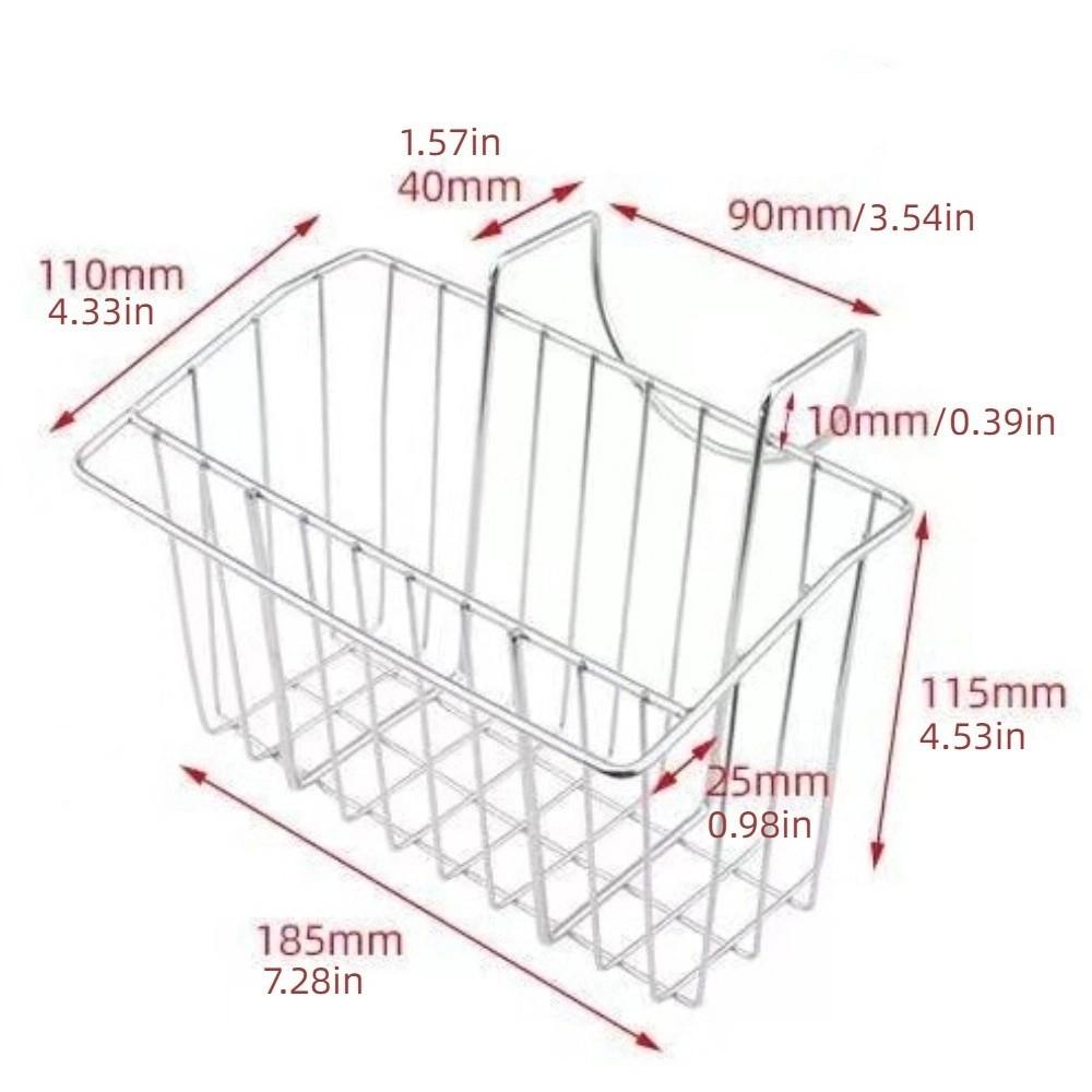304 Stainless Steel Sink Basket Drainer Rack Rustproof Waterproof Storage Bracket Durable Organizer Rack Kitchen Drainer