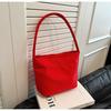 Fashion Embroidered High-Stretch Waterproof Nylon Shoulder Bag for Women, Casual Underarm Crossbody Purse