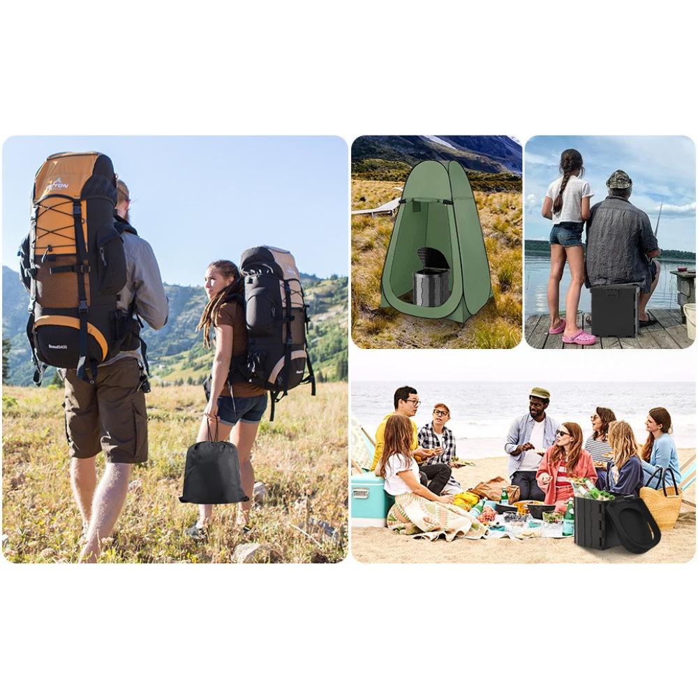 Portable Folding Toilet for Car, 20 Free Waste Bags Included! Compact Travel Potty with Gel, Emergency Camping Toilet for Adults & Kids Outdoor