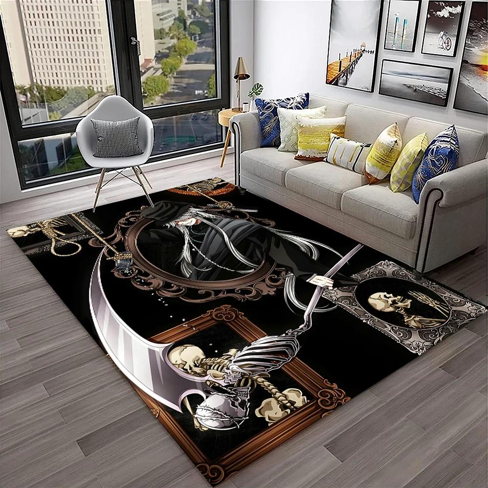 3D Anime Black Butler Cartoon Carpet Rug for Home Living Room Bedroom Sofa Doormat Decor,kids play Area Rug Non-slip Floor Mat