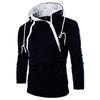 Fashion Men's Stitching Pullover Hoodies Casual Spring Long Sleeve Hooded Sweatshirts Outdoors Pullover Sport Tops