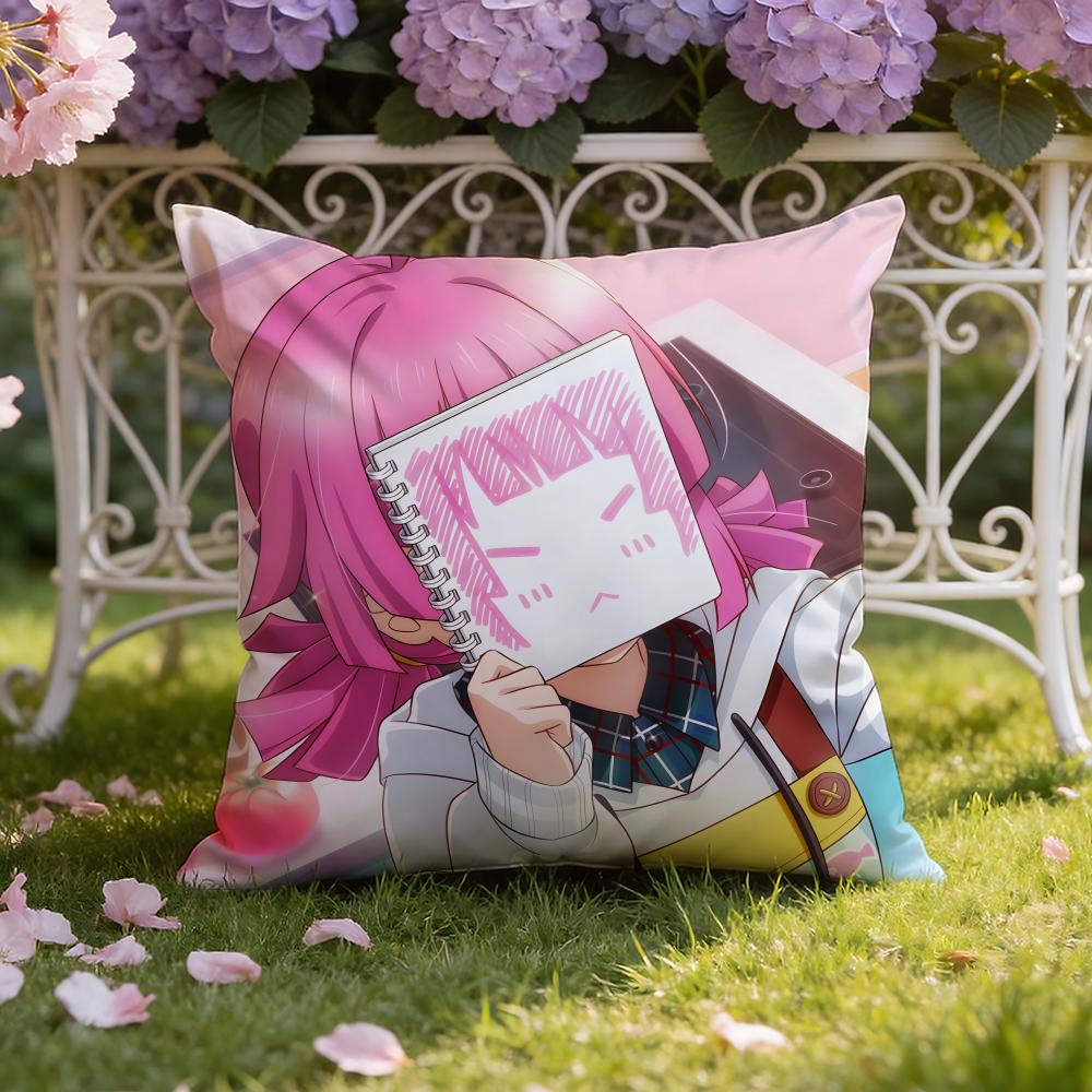 Anime S-School-Live! Cushion Cover Home & Car Dual-Scene Pillow Cover: Reversible for Premium Comfort