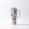 0oz Car Cup Thermos Cup Bingba Cup with Handle Strap Straw Cup