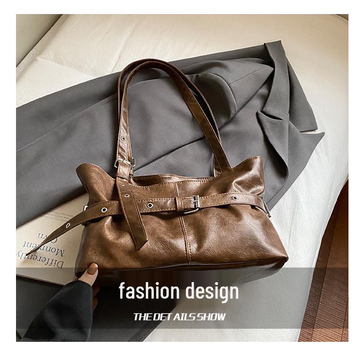 2025 Autumn Retro Large-Capacity Commuter Shoulder Handbag