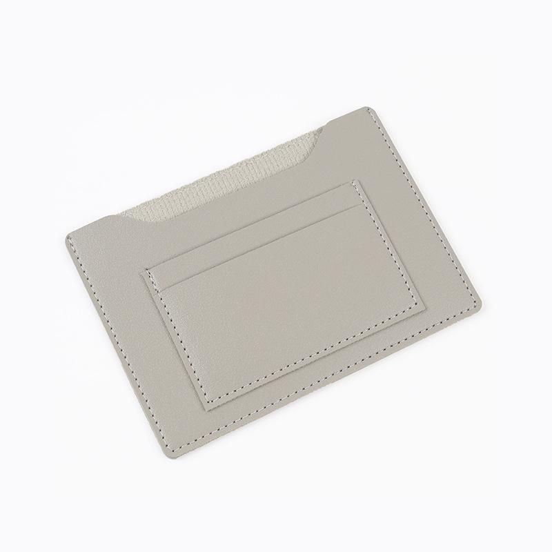 Simple Solid Color Passport Cover Multifunctional Pu Leather Card Holder Passport Clip Airplane Check-In Ticket Folder Travel