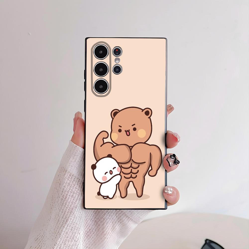 Cute Bubu Dudu Phone Case For Samsung Galaxy S25 S24 S22 S23 Ultra S21 S20 Plus 5G Frosted Non-Slip Full Cover Soft Case