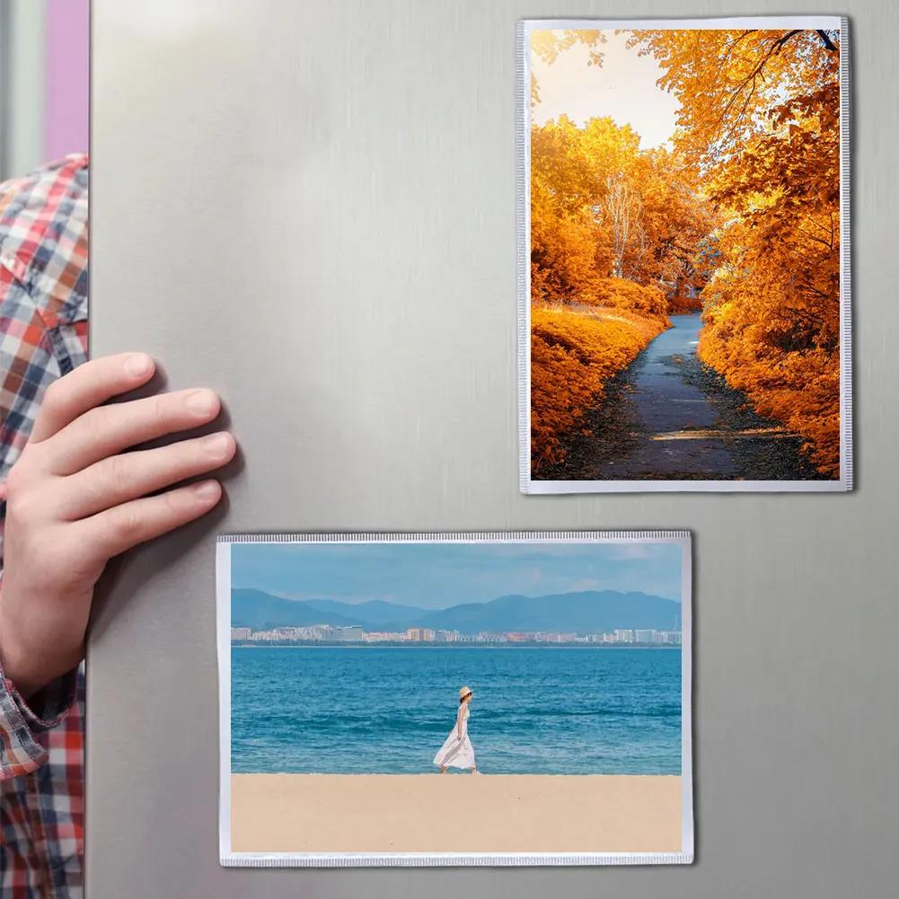 10/15Pcs Magnetic Picture Frame Magnetic Photo Frame Fits 4x6 In Photos Picture Display Frame Reusable for Refrigerator Cabinet