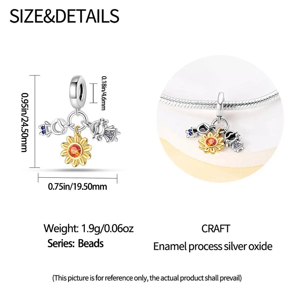 Copper-Plated Romantic Couple Series Charms Fit 3Mm Snake Bone Bracelet Diy Bead Women Jewelry Birthday Gift New In