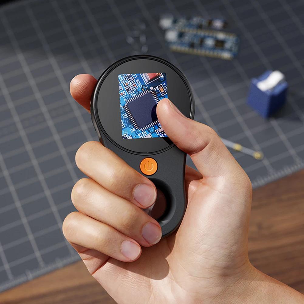 500X Portable Microscope Camera 2 MP Kids Pocket Microscope 2 Inch IPS Screen with 8 LED Light Kids Outdoor Biological Equipment