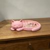 Pink Cat Desktop Organizer Tray,Jewelry Earrings Rings Necklaces S Keys Lipstick Post-It Notes Classification Tray,Jewelry Trays