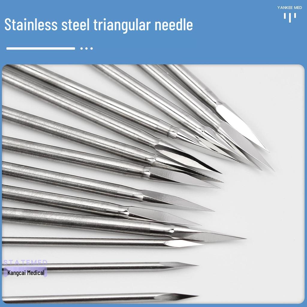 Quanhe Stainless Steel Tri-Edged Bloodletting Needles for TCM, Acupuncture, and Cupping - Small & Large Sizes