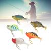 5pcs Soft Fishing Lures for Bass 18g 8cm Paddle Tail Swimbaits with Spinner Artificial Fishing Bait Lifelike Fishing Lures Kit